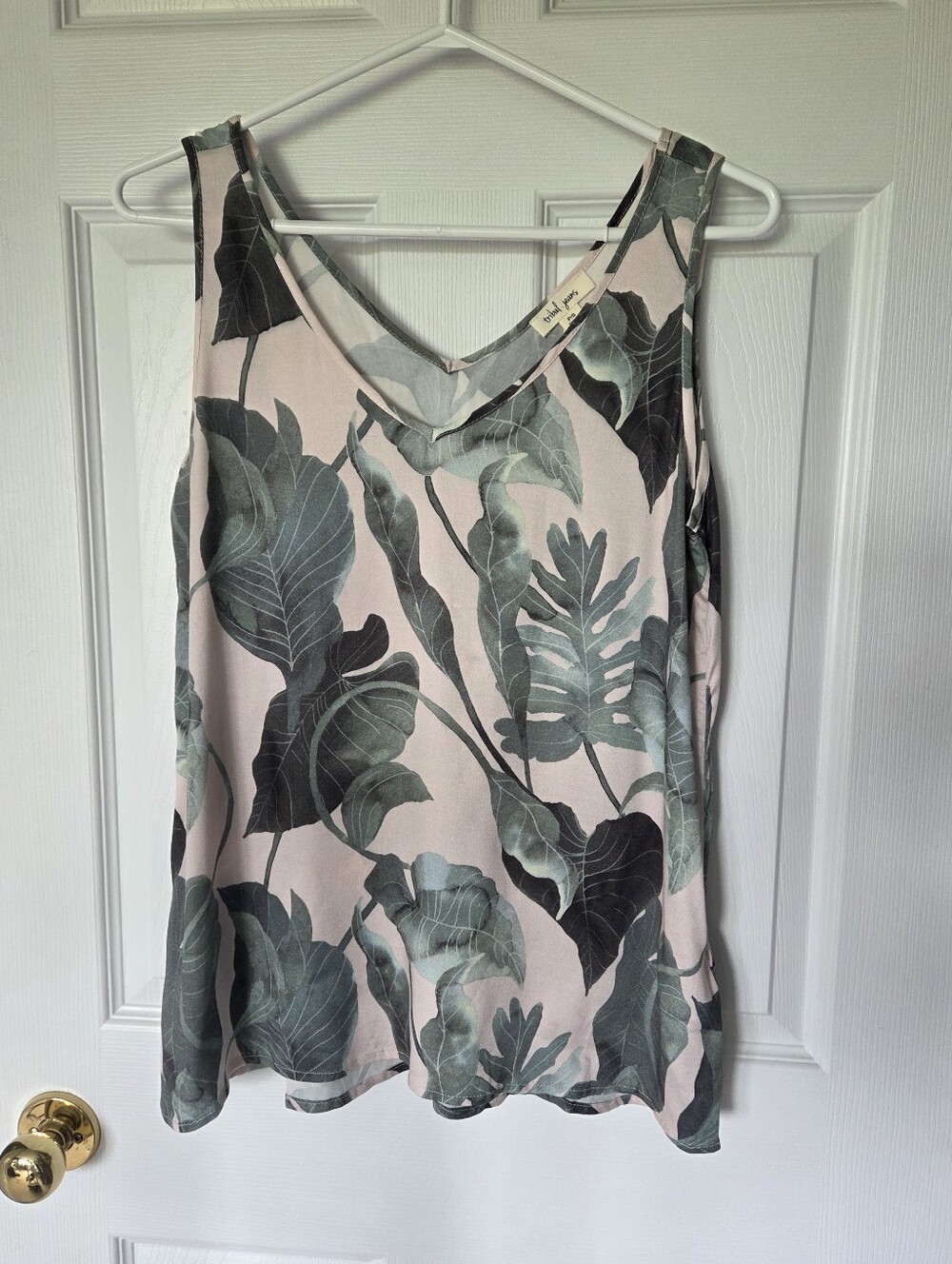 Tribal Jeans Blush-Pink Tropical Tank Top